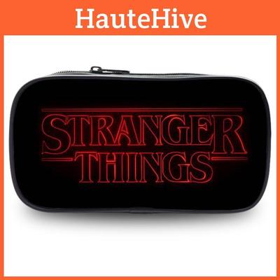 Spacious Oxford Material Stranger Things Pencil Case For Students Universal Gender Design