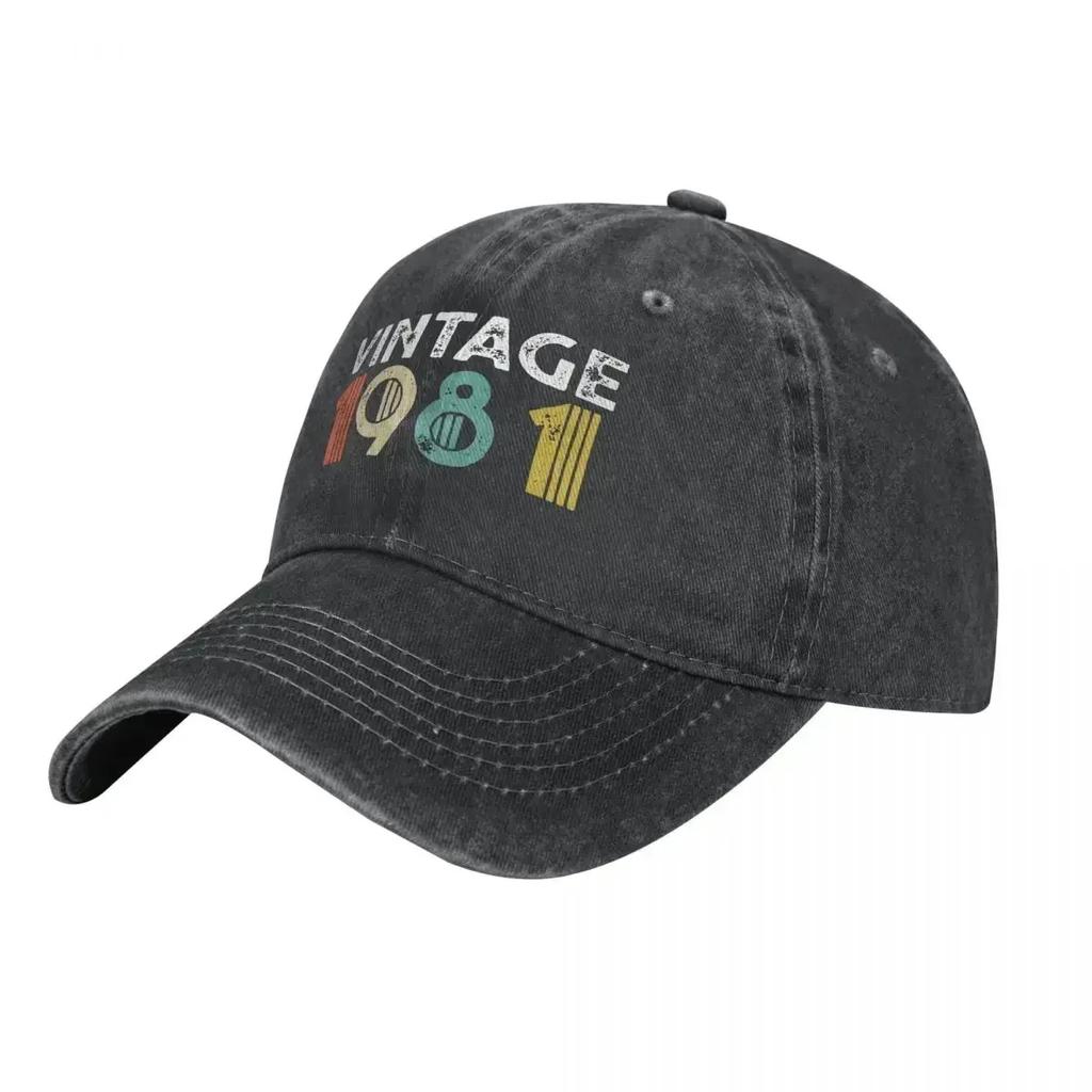 Cappellini da Baseball Vintage Retrò 1981 Compleanno Uomo Donna Usurati Lavati Snapback Cappello Estivo All'aperto Cappelli Regolabili Cappello