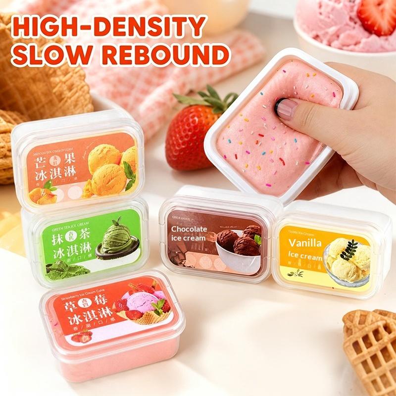 Super Soft Slow-Rebound Boxed Cake Fidget Toy Slow-Rebound Toy Stress Relief Fidget Toy Realistic Dessert Stress Relief Toy