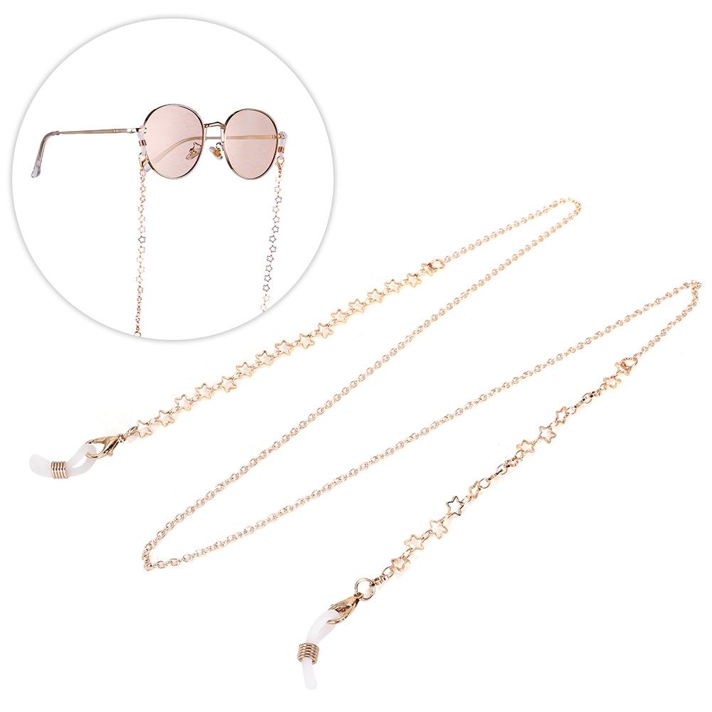 Fashionable Simple Eyeglasses Cord Star Alloy Anti-Slip Strap Rope Glasses Chain Decoration