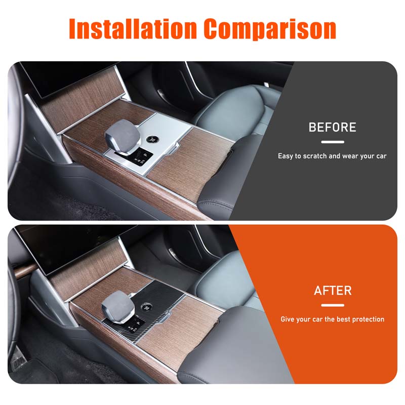 For Range Rover Vogue 2026 ABS Carbon Fibre Car Center Control Shift Panel Frame Decorative Sticker Car Accessories