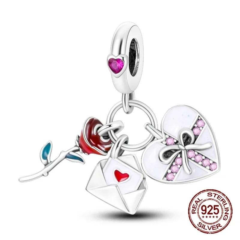 S925 Silver Butterfly Sparkling Flower Iris Tulip Lavender Sunflower Beads Fit Original  Bracelet DIY Bead Women Jewelry