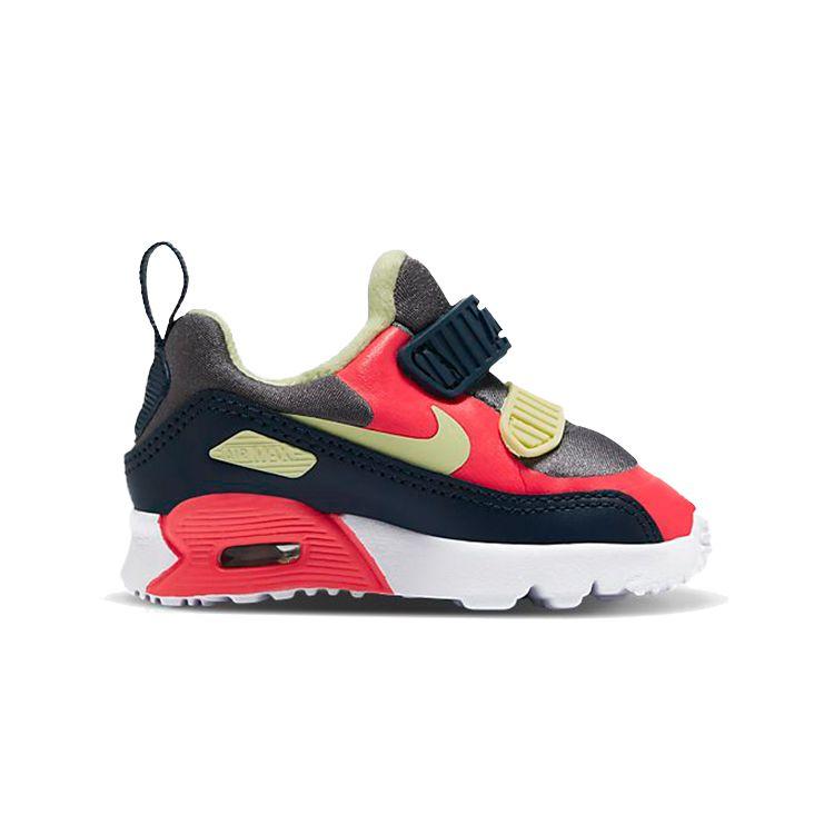 Nike Air Max 90 Synthetic Leather Slip-On Air Cushion Casual Low-Top Running Shoes Baby sneaker Black Red 881924-023