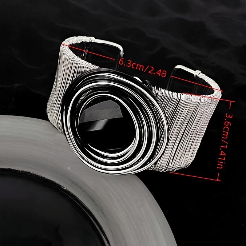 1pc of European and American Style Heavy-duty Hand-wound Coil Bracelet, Fashionable Design, Light Luxury Temperament, Punk Arm Ring
