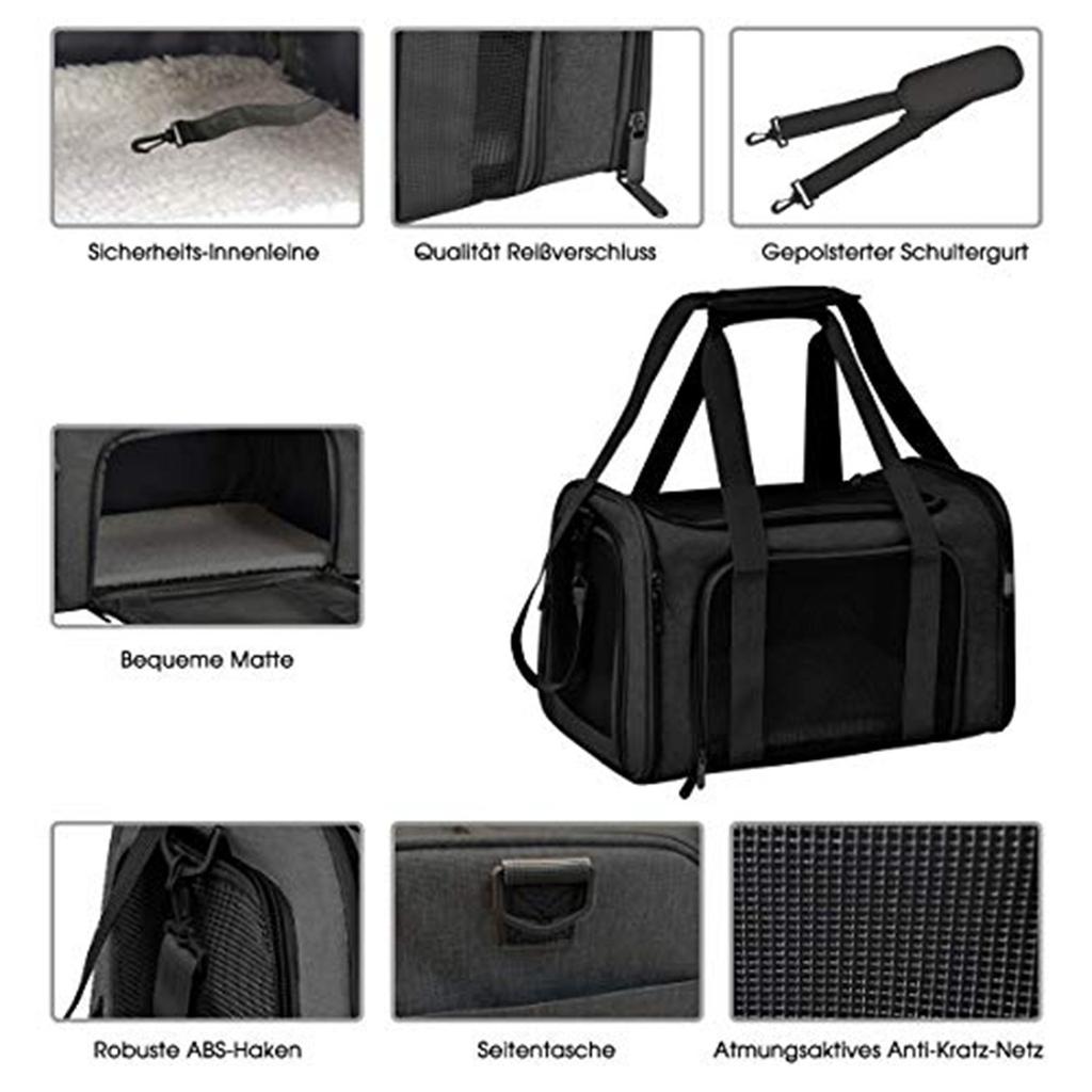 (Projektor)Přepravní taška pro kočky Psy Skládací přepravní box pro středně malé do letadla, Přepravní box pro středně malé psy Přepravní box pro kočky 25 Kočky Psi