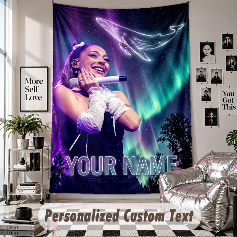 Wall Hanging Tapestry With Custom Name & Text, Ayliva Decorative Tapestry For Bedroom