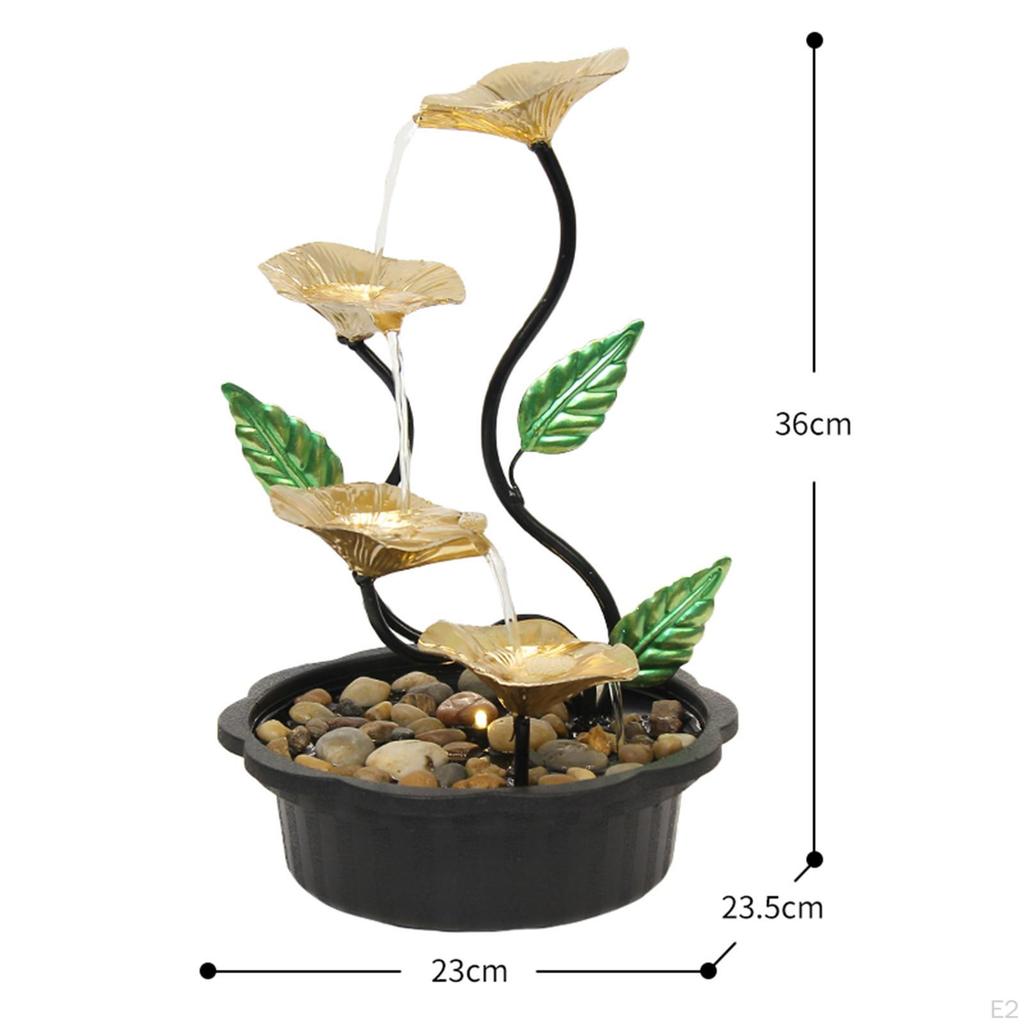 Tabletop Fountains with Lights Includes Small Water Fountain for Bedroom Living Room