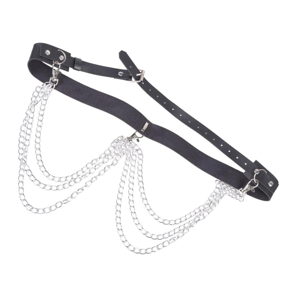Restraint Waist Chain Harness Multilayer Cowgirl Belt for Women Proms Stage and Club Party for Jeans Dresse Club