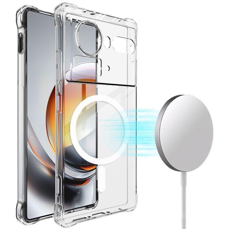 Magnetic Case For ZTE Nubia Z80 Ultra Z70 S Z60 Ultra For MagSafe Transparent TPU Soft Silicone Phone Cover Shockproof Bumper