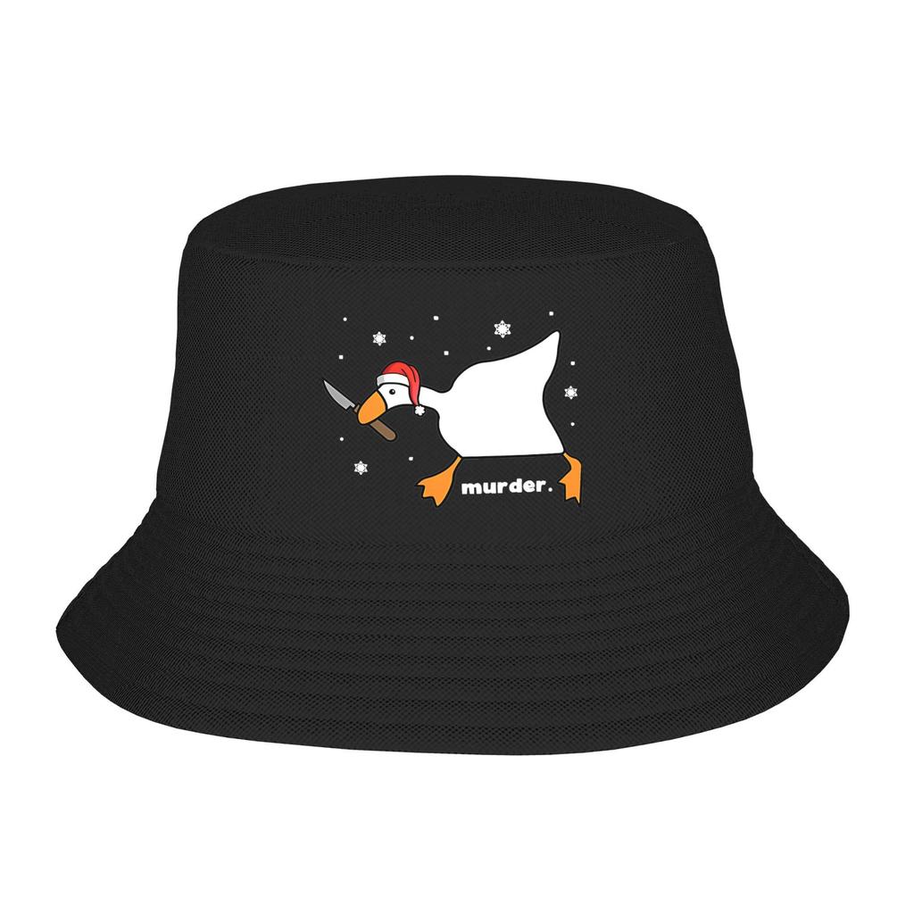 Duck Goose Accessories Bucket Hat Style Men Women Sun Hat Biting Knife White Goose Bob Packable Fishing Fisherman Cap Camping