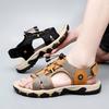 Leather Men Water Beach Sandals Summer Outdoor Casual Closed Toe Sports Sandals Non-slip Soft Hiking Wading Sneakers