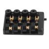 4 String Headless Electric Bass Bridge Zinc Alloy Brass Bridge Replacement with String Lock Black
