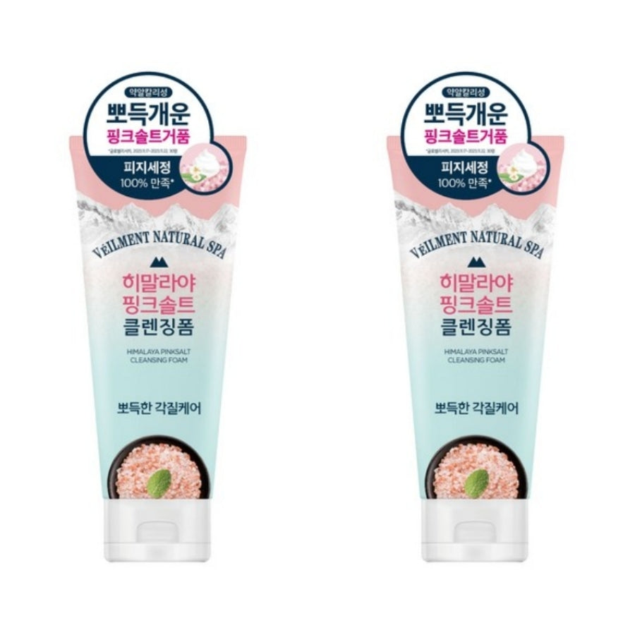 On the Body Veilment Natural Spa Himalaya Pinksalt Cleansing Foam Pore Deep Cleansing 200ml*2Pcs 2Pcs