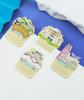 Changzhou Landmark Metal Bookmark - Creative City Souvenir: Qingguo Lane & Dinosaur Park
