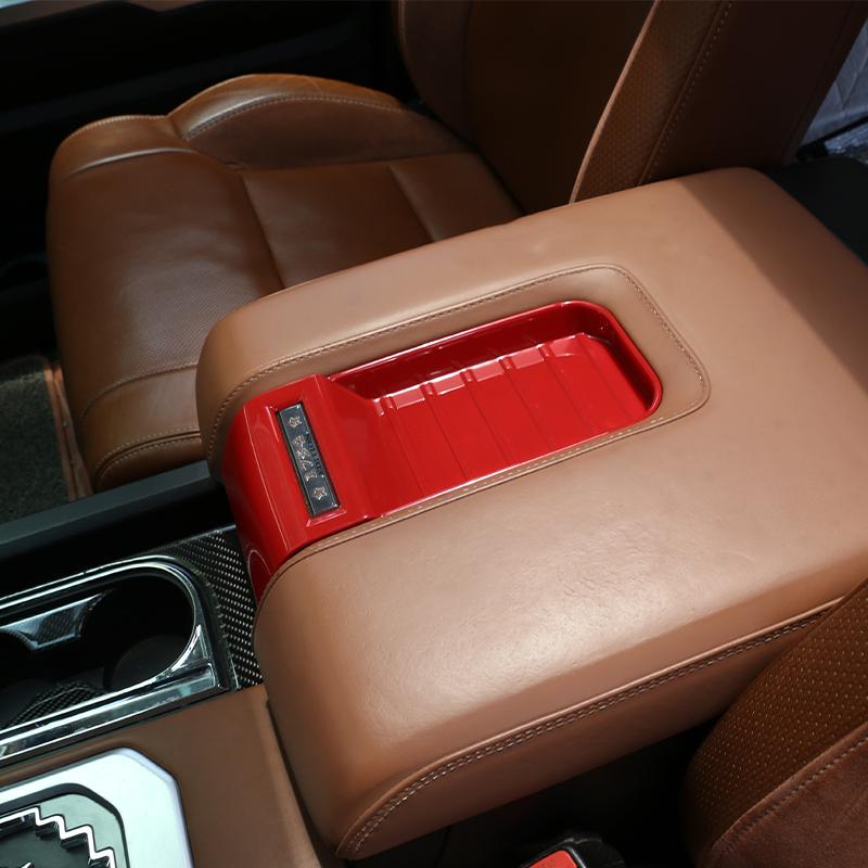 For Toyota Tundra 2014- Armrest Box Protective Covers Carbon Fiber Car Central Armrest Decorative Modification