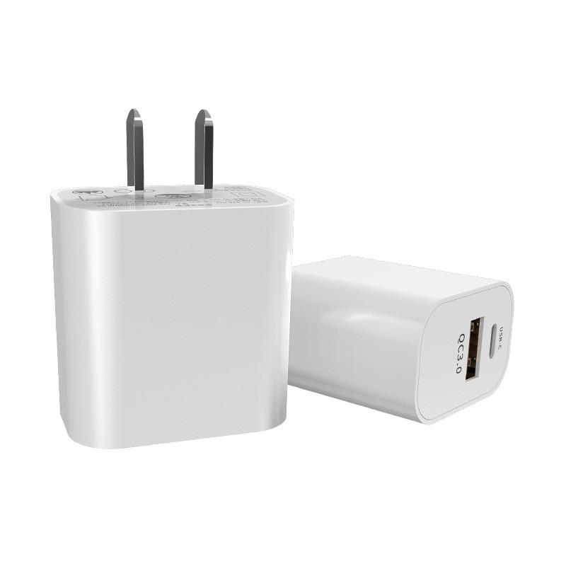 3C Certified PD20W Fast Charger - Dual Port for Apple Phones with Flash Charge Cable