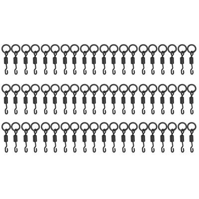 60PCS 20mm Rolling Swivels Single Hook Quick Change Swivels Portable Fishing Connector  for Jigging