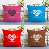 Creative Love Letters Pillow Case Plush Fabric Soft Double Sided Print Home Sofa High Quality Cushion Cover Throw