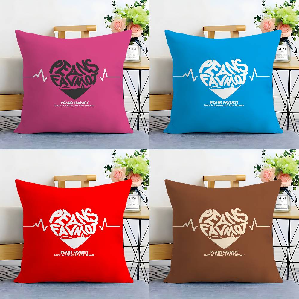 Creative Love Letters Pillow Case Plush Fabric Soft Double Sided Print Home Sofa High Quality Cushion Cover Throw