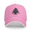 Lebanon Flag Black Symbol Baseball Cap  Unisex Custom DIY Trucker Hat Summer Street Style Kpop Rock Snapback Cap