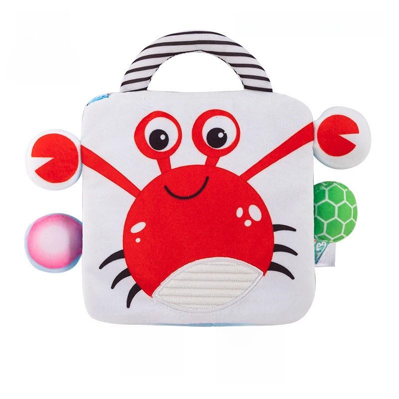 Baby Tear Resistant Cloth Book With Rattling Bell For Sensory Development And Interactive Play