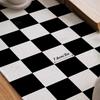 13x72 in Black and White Checkered Table Runner, Classic Linen, Perfect for Race Themed Parties and Events