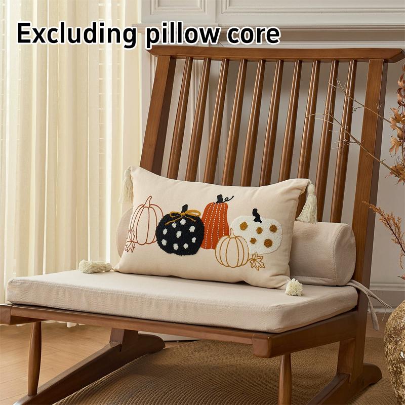 Festival Autumn Maple Leaf Pillow Pumpkin Embroidery Cushion Cover Modern Decoration Home Decoration Pillowcase Bedding