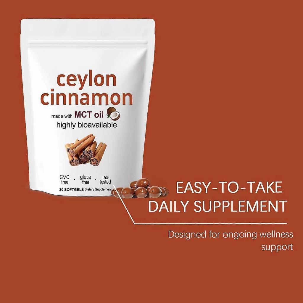 Sri Lanka Cinnamon Soft Capsules Daily Energy Balance, Body Maintenance, Comfort State Enhancement, Boost Vitality, Dietary Supplement