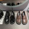 New Vintage British Style Women's Flats Versatile Jk Small Leather Shoes Summer Season Comfortable Slip-on Loafers