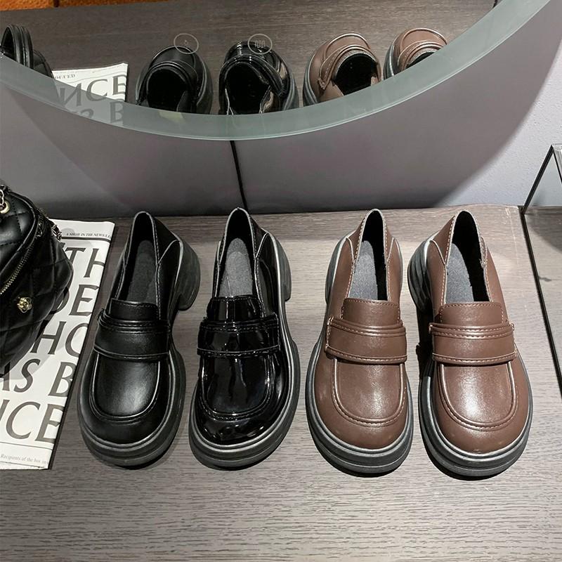 New Vintage British Style Women's Flats Versatile Jk Small Leather Shoes Summer Season Comfortable Slip-on Loafers