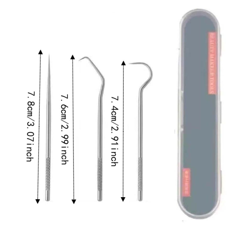 3/7pcs Reusable Toothpicks Pocket Set Stainless Steel Portable Teeth Cleaner  for Tooth Oral Clean