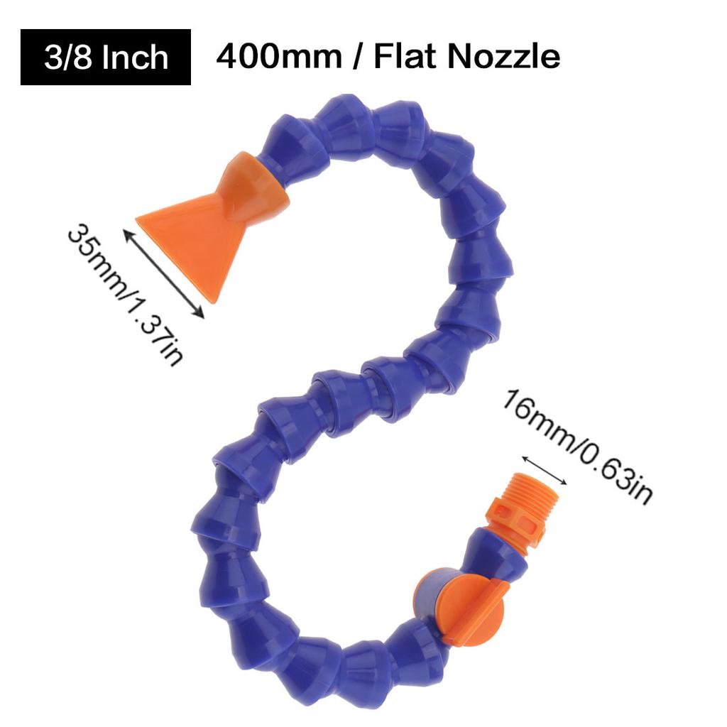 1/2 3/8 1/4'' 300mm 400mm Plastic Flexible Water Oil Coolant Tube Hose with Round Flat Nozzle for CNC Milling Lathe Cooling Pipe