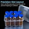3/5/7/10mL 2/10/24-Slot Vial Storage Case Stackable Clear Microtube Storage Box Plastic Freezer Tube Box Refrigerator Organizer