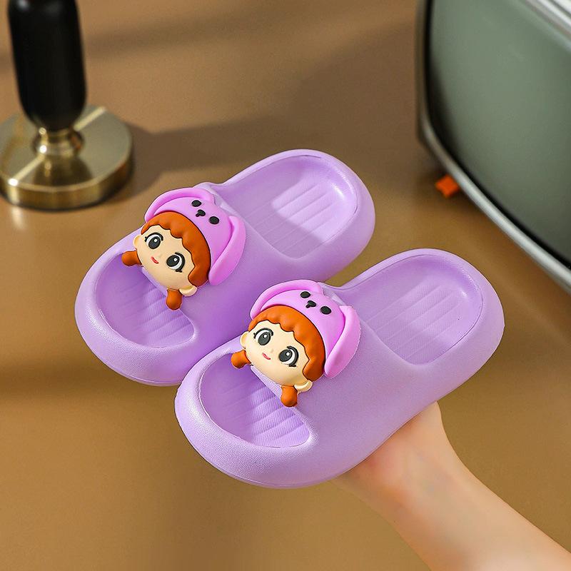 Children EVA Summer Slippers for Boys and Girls, Non-slip, Soft-soled, Durable, Cute Indoor Home Slippers for Siblings