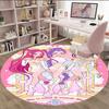 1pc KPop Demon Hunters10 Print Round Carpet Chair Round Carpet Suitable for Bedroom Living Room Home Decorative Carpet