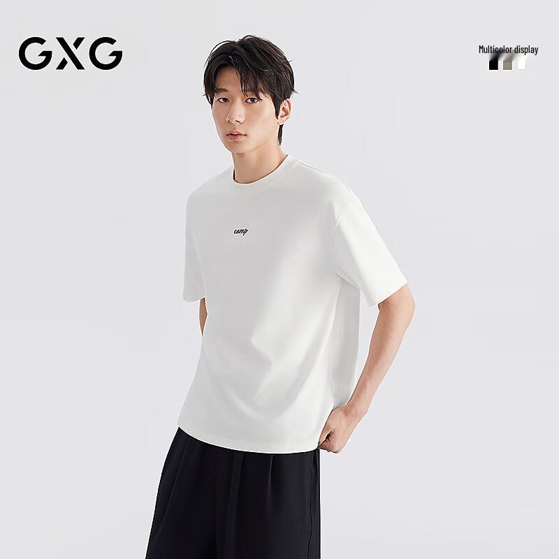 GXG Men s Loose Fit Embroidered Round Neck Short Sleeve T-Shirt XXXL
