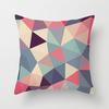 New Modern Minimalist Polyester Fabric Pillowcase Colorful Abstract Geometric Pattern Peach Leather Velvet Pillow Cushion Cover