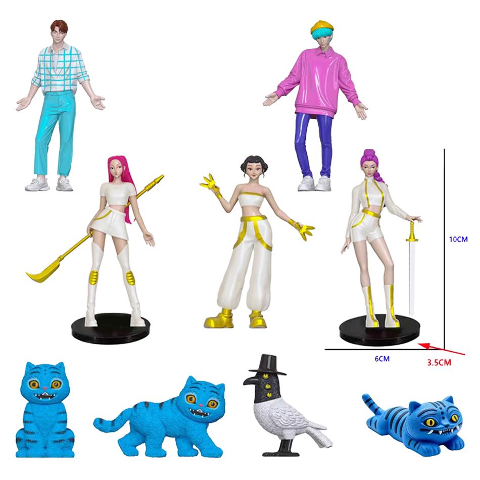 NEW Anime KPop Demon Hunters Doll Vinyl Toy Derpys Tiger Rumi Mira zoi Zoey Sussy Character Figurine Birthday Gift Fan Club Gift