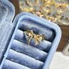 Temperament Versatile Color Butterfly Enamel Ring Women's New Light Luxury Retro Fashion Niche Design Fashion Ring