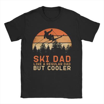 Skiing Dad Ski Dad Like A Regular Dad Cotton TShirt For Couple Beach  Streetwear TShirts Plus Size Print Clothing