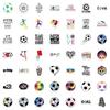 100 Popular World Cup Football Graffiti Stickers Decorate Suitcase Notebook Waterproof Stickers