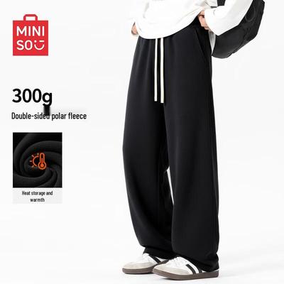 Herren Winter Fleece-gefütterte gerade Hosen