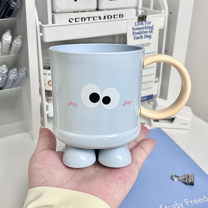 Mini Small Desktop Trash Can With Lid - Cute Countertop Waste Paper Basket For Bedroom Coffee Table & Office Desk - Blue Pink