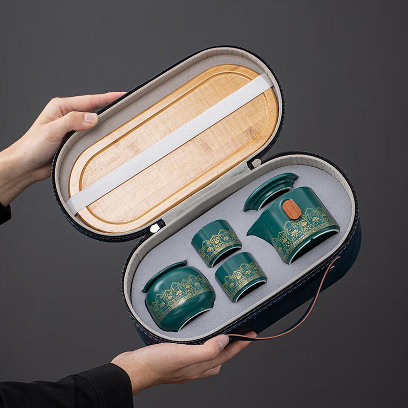 

Luxury Portable Floral Ceramic Travel Tea Set