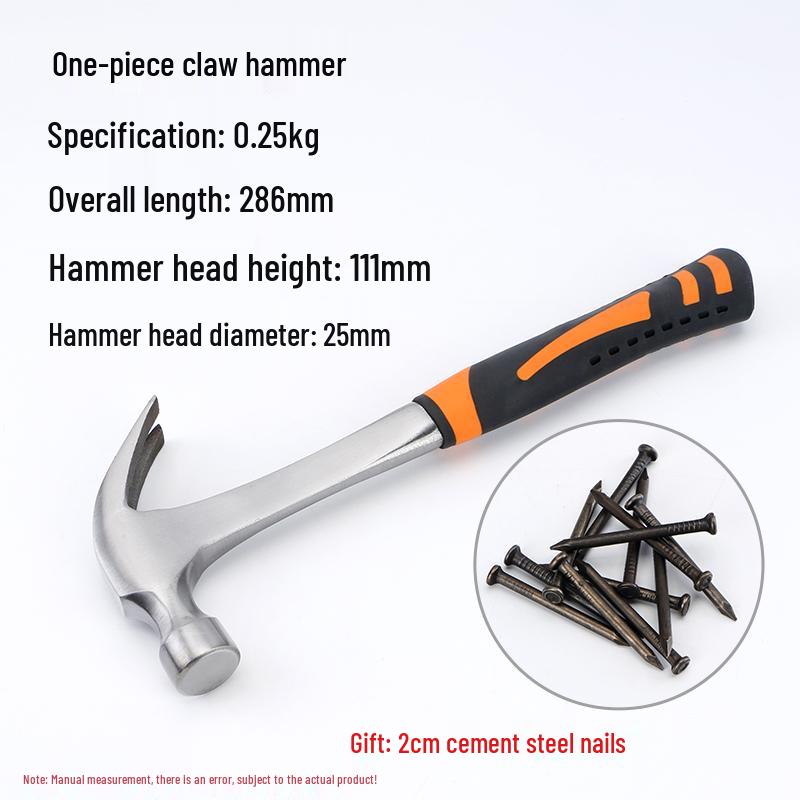 Multi-Function Claw Hammer with Nail Puller for Household, Woodworking, and Electrical Use