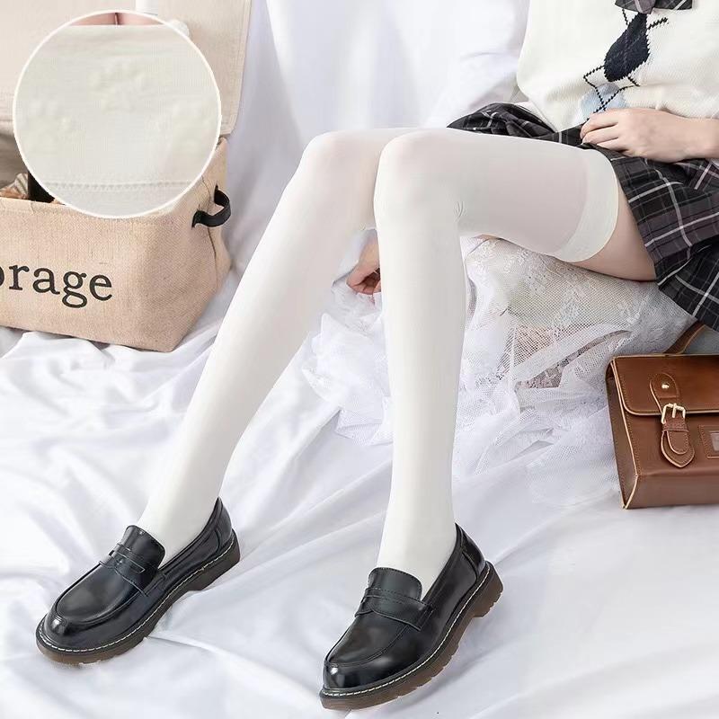 Frühlings- und Herbst-Damen-Tanzsocken Silikon Anti-Rutsch-Strümpfe Oberschenkelhoch Über Knie Socken Lange Baumwollstrümpfe Medias