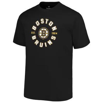 Boston Bruins Fanatics Authentic Pro Rink Tech TShirt Black Vintage Oversized Summer Shortsleeved Soft Comfortable Tshirt