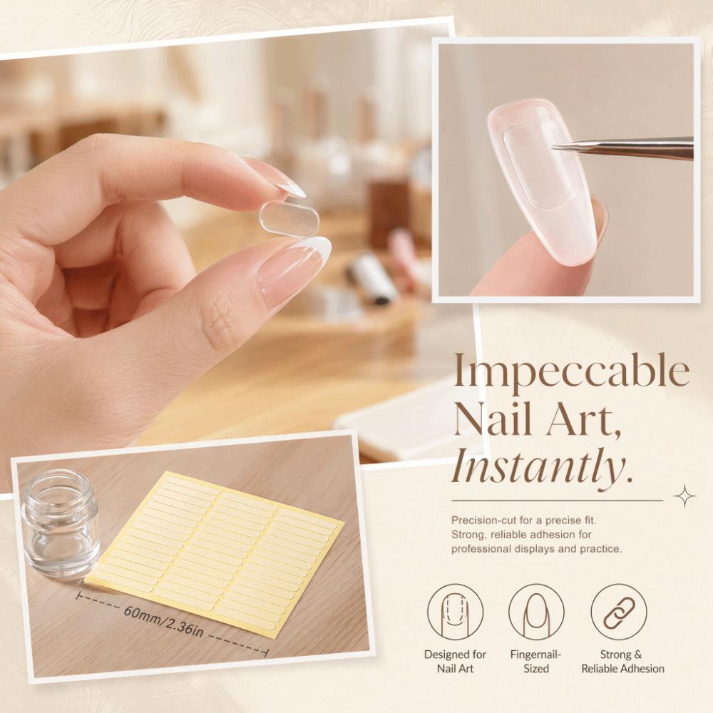3pcs Strong Stickiness Nail Tip Display Adhesive Tape  Practical For Salon & Home