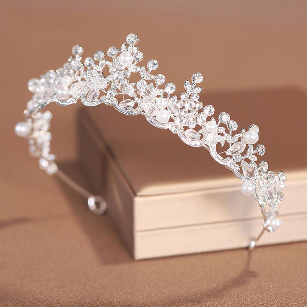 Itacazzo Bridal Headwear Full of Dazzling Atmosphere Noble Copper-colour Ladies' Birthday Party Tiara Crown for Wedding Bride