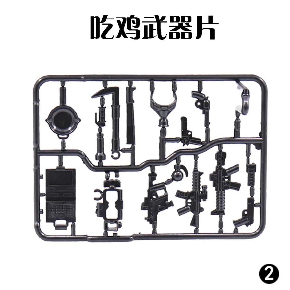 Låsbar Militær MOC Våpenveske Våpen Hunder Fallskjerm Byggeklosser Leker For Barn med Militære Låsbare SWAT Leker